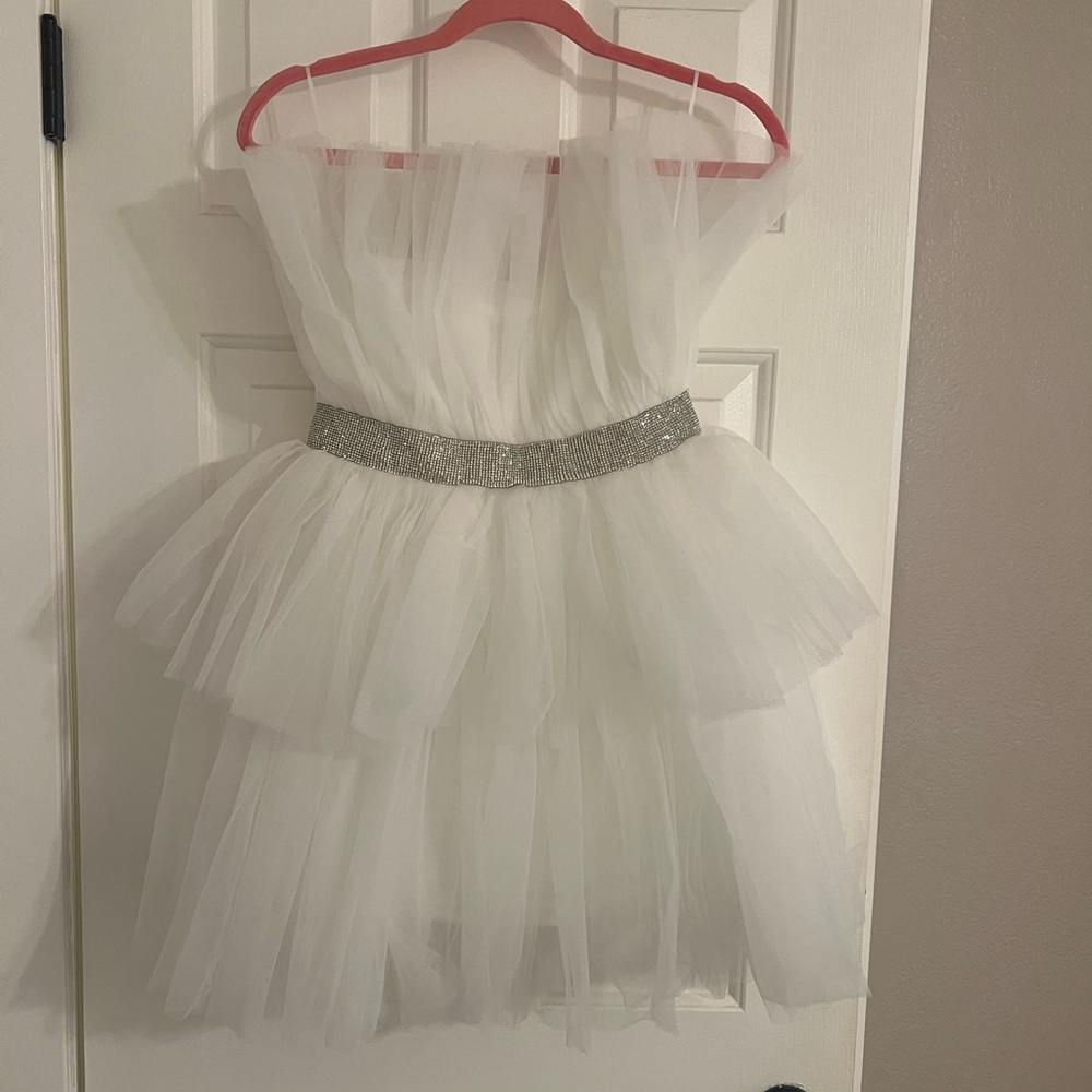 MABLE white tulle dress